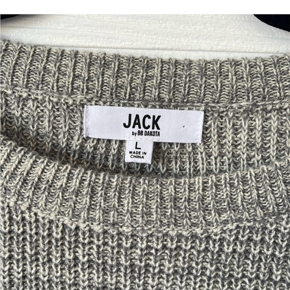 🏠 Jack BB Dakota gray super flared cuff sweater knit size large - Picture 5 of 5